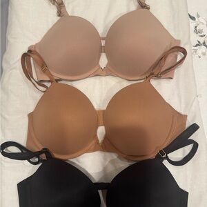 Victoria's Secret Push Up Bra- Black, Tan, and Brown